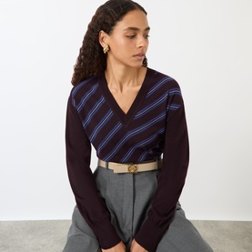 Anagram Logo Reversible Leather Belt