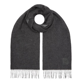 Anagram Logo Two-Tone Fringe Scarf