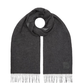 Anagram Logo Two-Tone Fringe Scarf