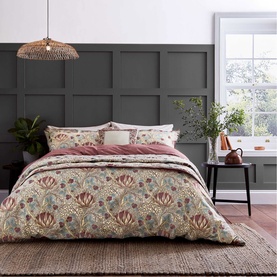 Artichoke Duvet Set Grey/Wine