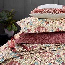 Artichoke Duvet Set Grey/Wine