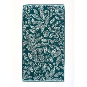 Mixed Leaves Towel Teal