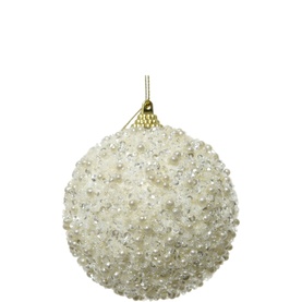 Glitter Beaded Round Tree Decoration