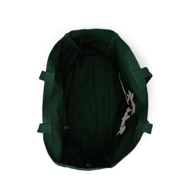 Embroidered Script Logo Canvas Tote Bag