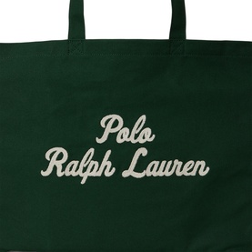 Embroidered Script Logo Canvas Tote Bag
