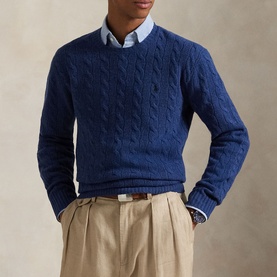 Pony Logo Cable Knit Sweater