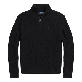Polo Player Logo Cable Knit Sweater
