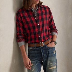 Logo Plaid Double-Faced Shirt