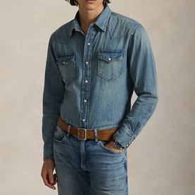 Logo Denim Western Shirt
