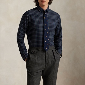 Grid Checked Twill Shirt