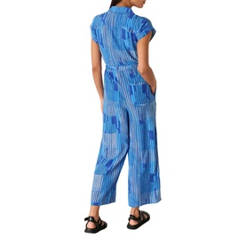 Stripe Drawstring Pocket Jumpsuit