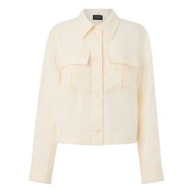 Abby Linen Patch Pocket Overshirt