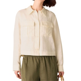 Abby Linen Patch Pocket Overshirt