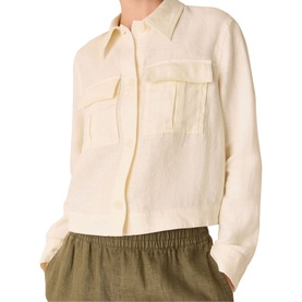 Abby Linen Patch Pocket Overshirt