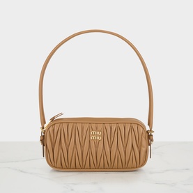 Matelass&eacute; Nappa Leather Pouch Bag