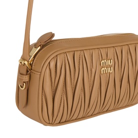 Matelass&eacute; Nappa Leather Pouch Bag