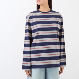 Striped Long Sleeve Logo T-Shirt