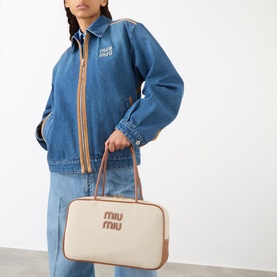 Beau Canvas & Leather Top Handle Bag