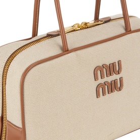 Beau Canvas & Leather Top Handle Bag