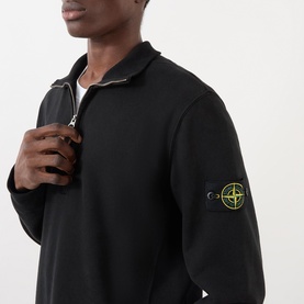 Logo Badge Half-Zip Sweatshirt