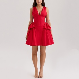 Amalia Bow Corset Mini Dress