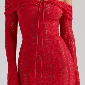 Belle Off-The-Shoulder Lace Dress