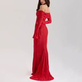 Belle Off-The-Shoulder Lace Dress