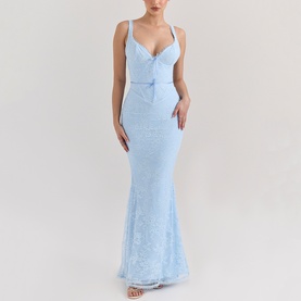 Sarai Lace Godet Dress