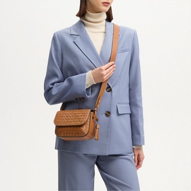 Ella Leather Weave Crossbody Bag