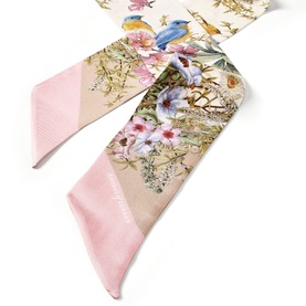 Edwardian Garden Silk Twilly Scarf
