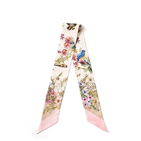 Edwardian Garden Silk Twilly Scarf