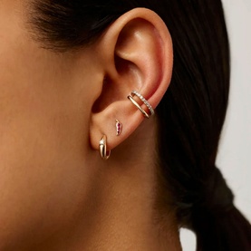 Fine Ruby Chilli Single Stud Earring