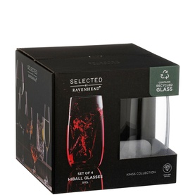 Kings Collection Hi-ball Glasses Set of Four