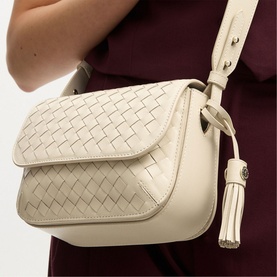 Ella Weave Leather Crossbody Bag