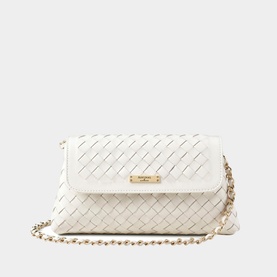 Sunrise Sunset Leather Weave Clutch