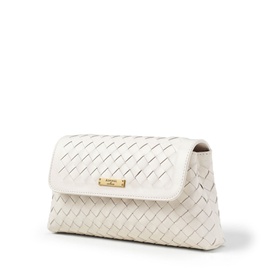 Sunrise Sunset Leather Weave Clutch