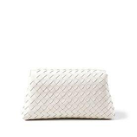 Sunrise Sunset Leather Weave Clutch