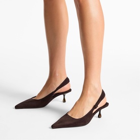 Amel 50 Suede Slingback Pumps