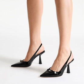 Amita 85 Patent Slingback Heels