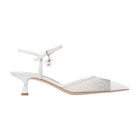 Aren Crystal Slingback Kitten Heels