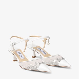 Aren Crystal Slingback Kitten Heels