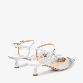 Aren Crystal Slingback Kitten Heels