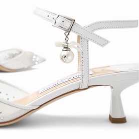 Aren Crystal Slingback Kitten Heels