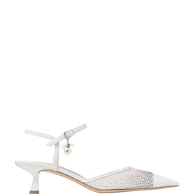 Aren Crystal Slingback Kitten Heels
