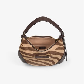 Bar Zebra Small Hobo Shoulder Bag