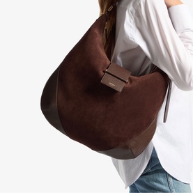 Bar Suede Medium Hobo Shoulder Bag