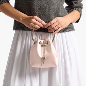 Bon Bon Mini Satin Bucket Bag