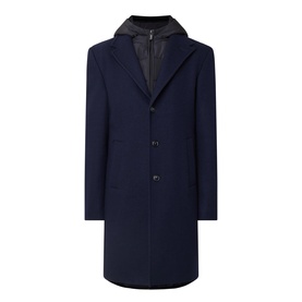 Single-Breasted Padded Bib Peacoat
