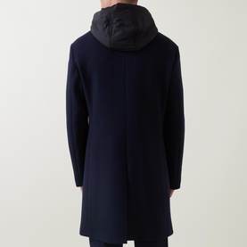 Single-Breasted Padded Bib Peacoat