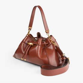 Bon Bon Cinch Medium Embossed Shoulder Bag